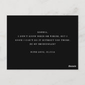 Junggesellinnenabschiede. Vintage Kamelie Postkarte (Rückseite)