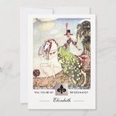 Junggesellinnenabschiede? Vintage Kunst Einladung (Vorderseite)