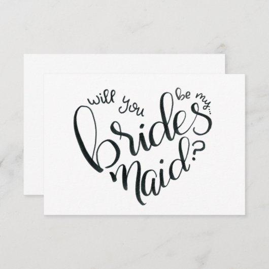 Junggesellinnenabschiede? - Vorschlag von Bridesma RSVP Karte (Vorne/Hinten)