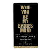 Junggesellinnenabschiede? WEINETIKETT (Vorne)