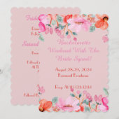 JUNGGESELLINNENEINLADUNG SAVE THE DATE (Vorne/Hinten)