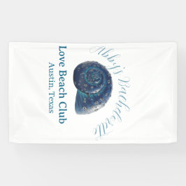 Junggesellinnenparty Strandclub blaue Meeresmusche Banner
