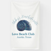 Junggesellinnenparty Strandclub blauer Meeresschal Banner (Vertikal)