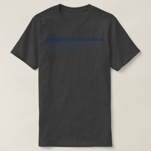 Junggesselnabschied T-Shirt (Design vorne)