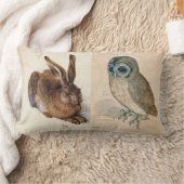 Junghaare (Kaninchen) und Eule Lendenkissen (Decke)