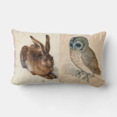 Junghaare (Kaninchen) und Eule Lendenkissen (Rückseite)
