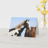 Junghengst "Pinyon" geklappte Grußkarte Karte (Gelbe Blume)