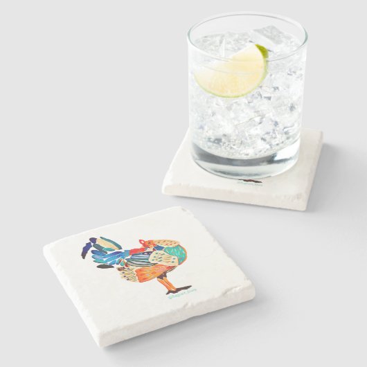 Junghennen #3 steinuntersetzer (Seitenansicht)