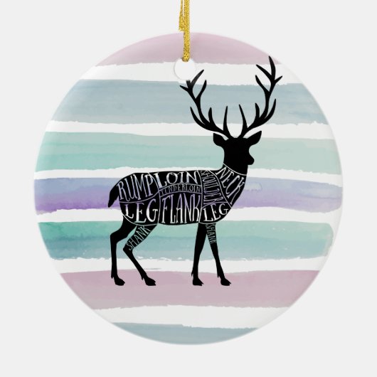 Junghirsche Keramik Ornament (Hinten)