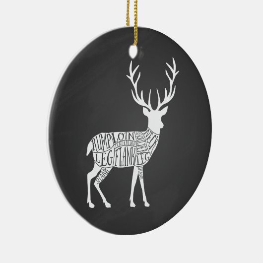 Junghirsche Keramik Ornament (Rechts)