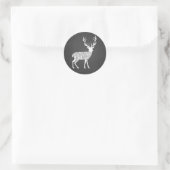 Junghirsche Runder Aufkleber (Tasche)