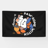 Junghunde im Training - Niedlicher Halloween-Hund Banner (Horizontal)