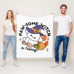 Junghunde im Training - Niedlicher Halloween-Hund Fleecedecke