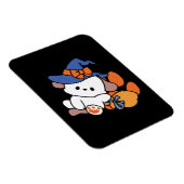 Junghunde im Training - Niedlicher Halloween-Hund Magnet (Rechte Seite)