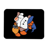 Junghunde im Training - Niedlicher Halloween-Hund Magnet (Horizontal)