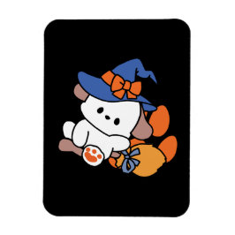 Junghunde im Training - Niedlicher Halloween-Hund Magnet