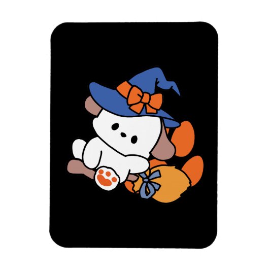 Junghunde im Training - Niedlicher Halloween-Hund Magnet (Vertikal)