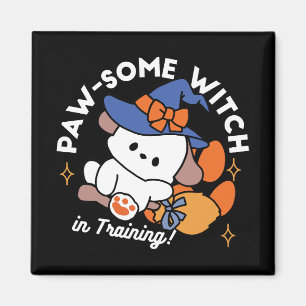 Junghunde im Training - Niedlicher Halloween-Hund Magnet