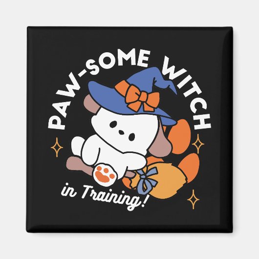 Junghunde im Training - Niedlicher Halloween-Hund Magnet (Vorne)