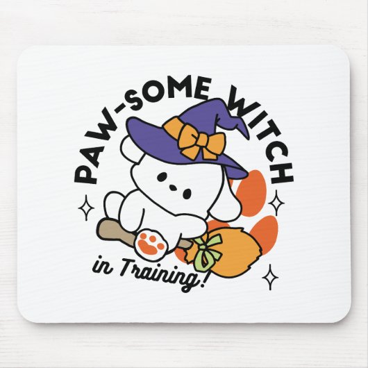 Junghunde im Training - Niedlicher Halloween-Hund Mousepad (Vorne)