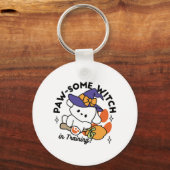 Junghunde im Training - Niedlicher Halloween-Hund Schlüsselanhänger (Vorderseite)