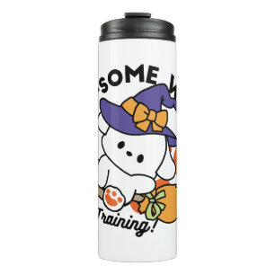 Junghunde im Training - Niedlicher Halloween-Hund Thermosbecher