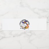 Junghunde im Training - Niedlicher Halloween-Hund Wasserflaschenetikett (Einzelnes Label)