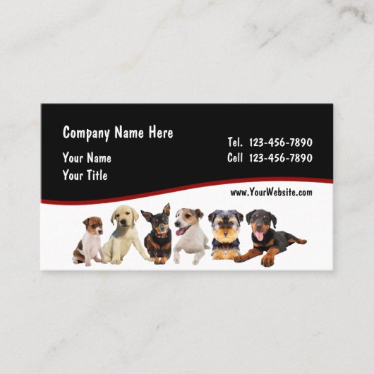 Junghunde-Training-Visitenkarten Visitenkarte (Vorderseite)