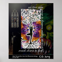 Jungian Good Evil Quote Tree Roots Heaven Mandala