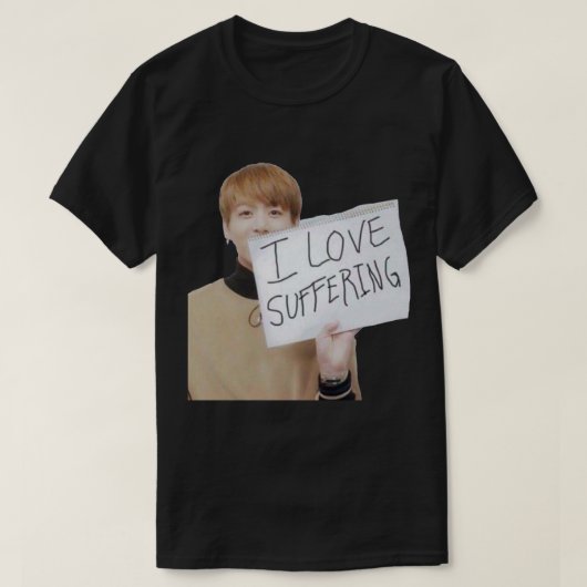 Jungkook I Liebe leidet Mem Sticker.png T-Shirt (Design vorne)