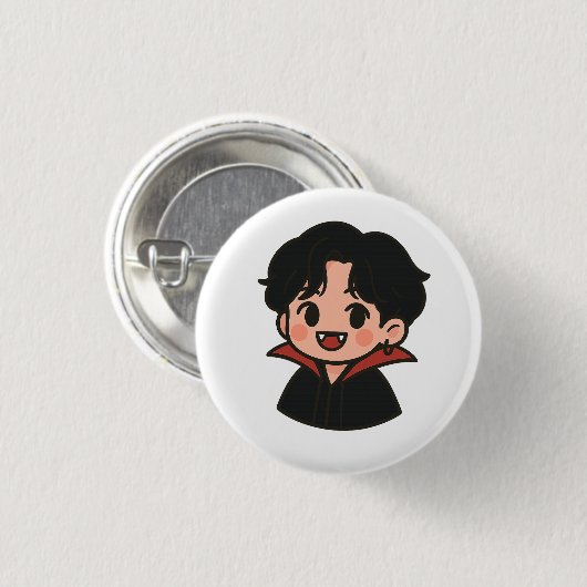 Jungkook-Inspired Vampire Pin – K-Pop Collection Button (Vorne & Hinten)