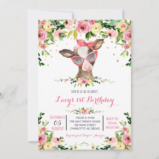 Junglandwirtin Geburtstagseinladung Einladung (Vorderseite)