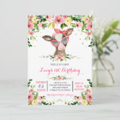 Junglandwirtin Geburtstagseinladung Einladung (Stehend Vorderseite)