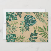 Jungle 1. Geburtstag Wild One Safari Party Einladung (Rückseite)