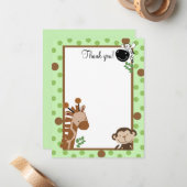 JUNGLE ABENTEUER (grün) 4x5 Wohnung Vielen Dank fü Mitteilungskarte (Vorderseite/Rückseite Beispiel)