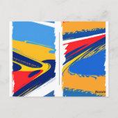 Jungle Adorable Lion Cub Sitting Portrait  Postkarte (Rückseite)