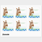 Jungle Adventure (blau) SQUARE Bevorzugung Sticker (Blatt)