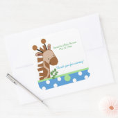 Jungle Adventure (blau) SQUARE Bevorzugung Sticker (Umschlag)