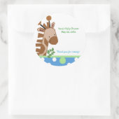 Jungle Adventure Blue Round Custom Gevor Sticker (Tasche)