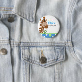 Jungle Adventure Giraffe NAME TAG Custom Button (Beispiel)
