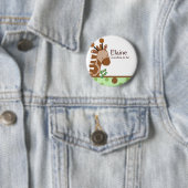 Jungle Adventure Giraffe NAME TAG Custom Button (Beispiel)