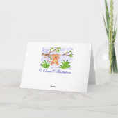 Jungle-Affe-Geburtstagskarte Karte (Rückseite)