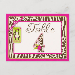 Jungle-Affe und Tierdruckkarte 4 Postkarte