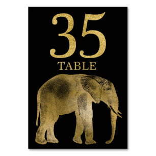 Jungle Africa Animal Elephant Tischnummer Card 35