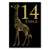 Jungle African Animal Giraffe Tischnummer Card 14 (Vorderseite)
