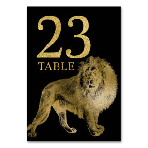 Jungle African Animal Lion Tischnummer Card 23