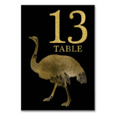 Jungle African Animal Ostrich Tischnummer Card 13 (Rückseite)