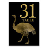 Jungle African Animal Ostrich Tischnummer Card 31 (Rückseite)