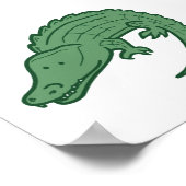 Jungle Alligator Tiny Print Poster (Ecke)