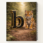 Jungle Alphabet Letter B Tiger Education Notebook Notizblock (Rückseite)